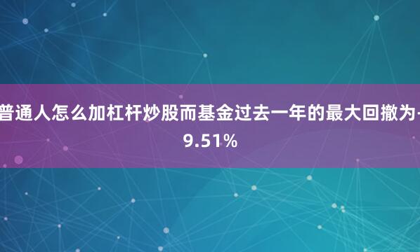 普通人怎么加杠杆炒股而基金过去一年的最大回撤为-9.51%